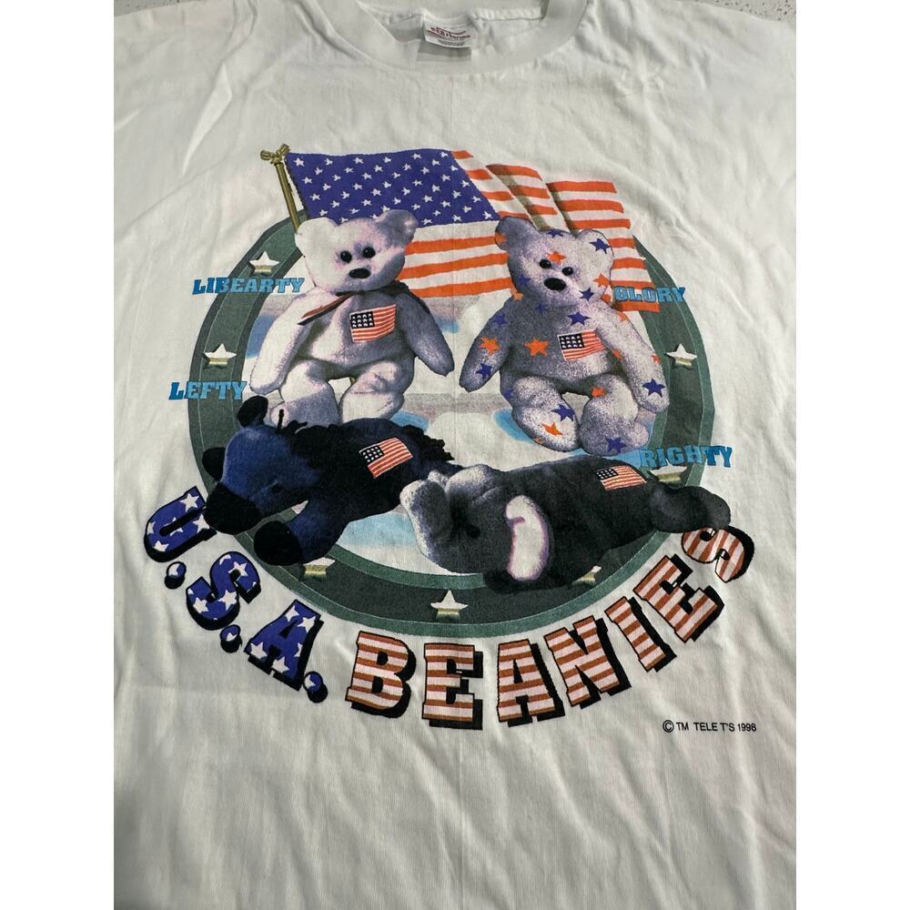 Vintage 1988 Stedman Hanes TY Beanie Bear
Babies T-Shirt Adult XXL Made in USA - Picture 4 of 5